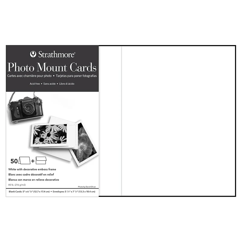 Strathmore® 5" x 7" White Photo Mount Card & Envelope Sets