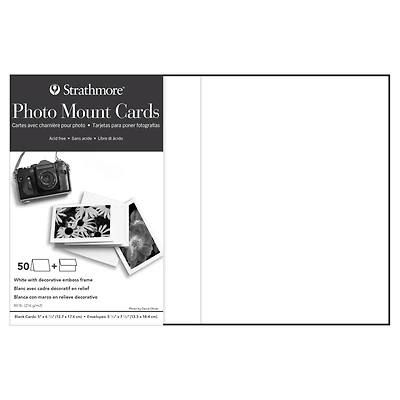 Strathmore® 5" x 7" White Photo Mount Card & Envelope Sets