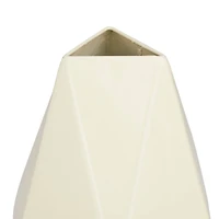 CosmoLiving by Cosmopolitan Cream Iron Contemporary Vase, 12" x 10"