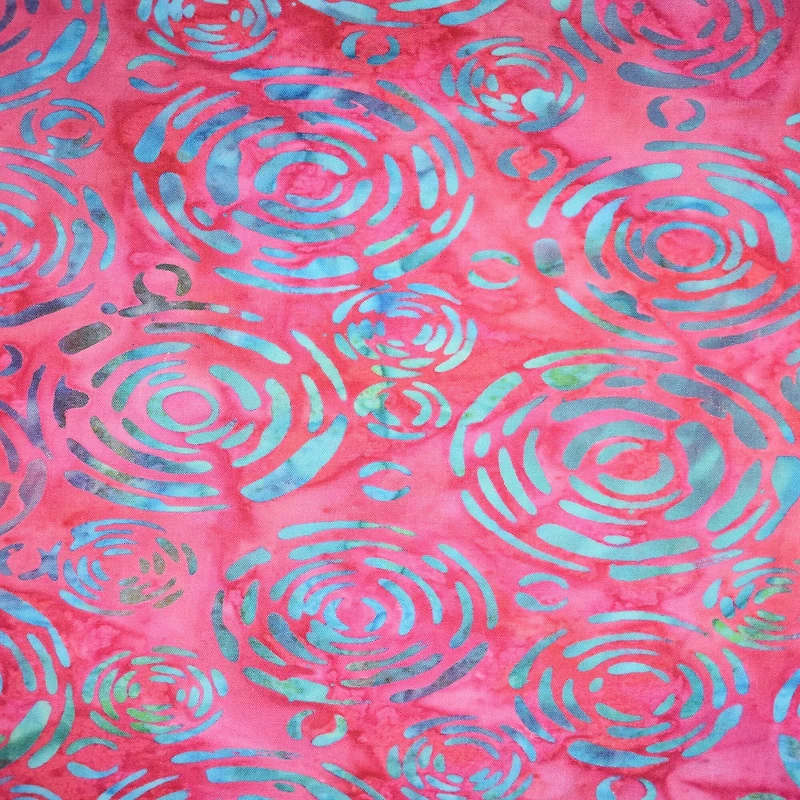 Feldman Premium Indonesian Batik Raspberry Turquoise Cotton Fabric