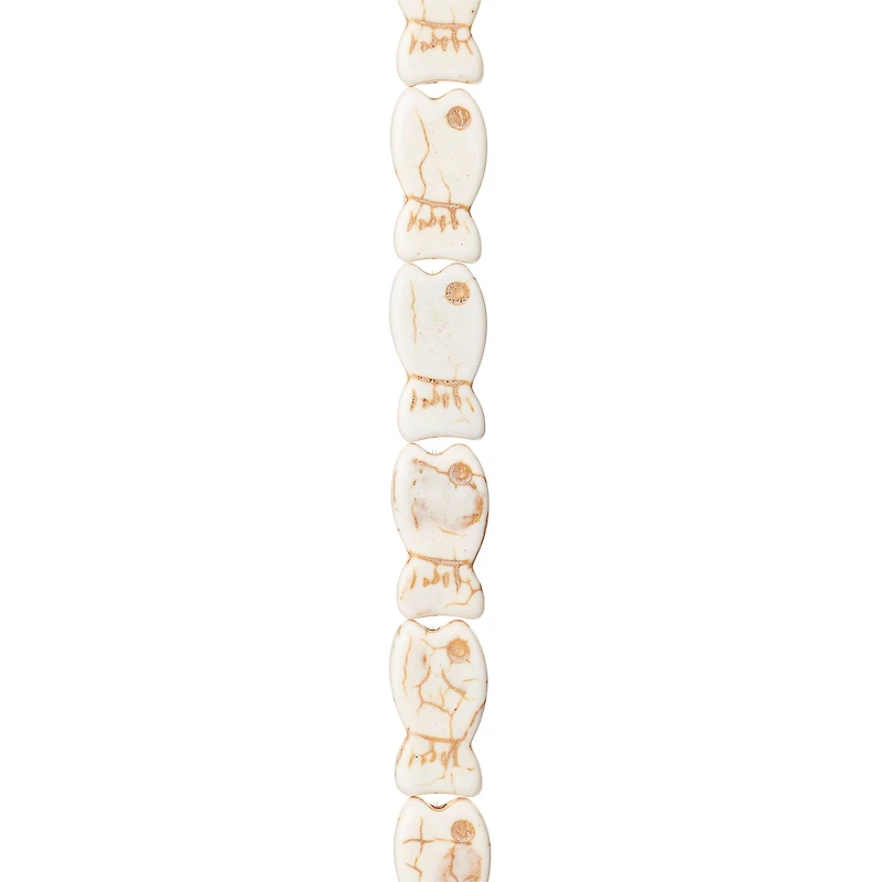 White Howlite Fish Beads by Bead Landing™, 20mm