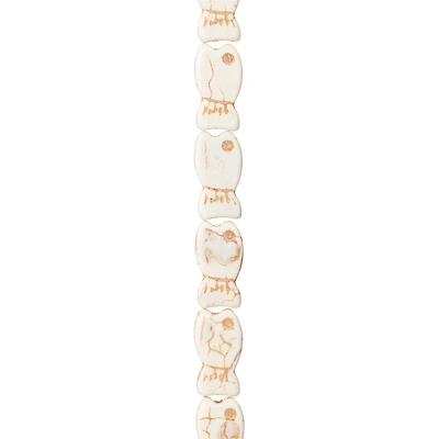 White Howlite Fish Beads by Bead Landing™, 20mm