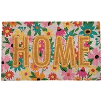 Pink & Orange Floral Home Doormat