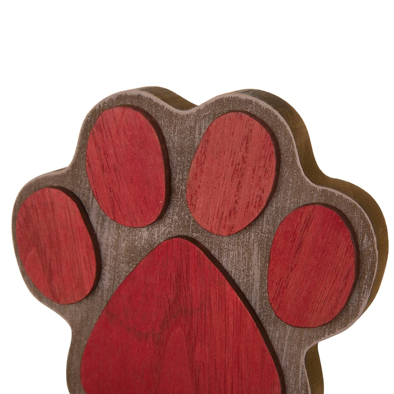 Glitzhome® Paw Print Christmas Stocking Holder Set