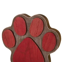 Glitzhome® Paw Print Christmas Stocking Holder Set