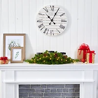 30" Pre-Lit Pine & Pinecone Triple Candelabrum