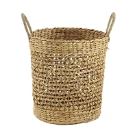 Brown Seagrass Natural Storage Basket Set