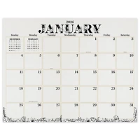 2026 Floral Medium Desk Pad Monthly Blotter Calendar