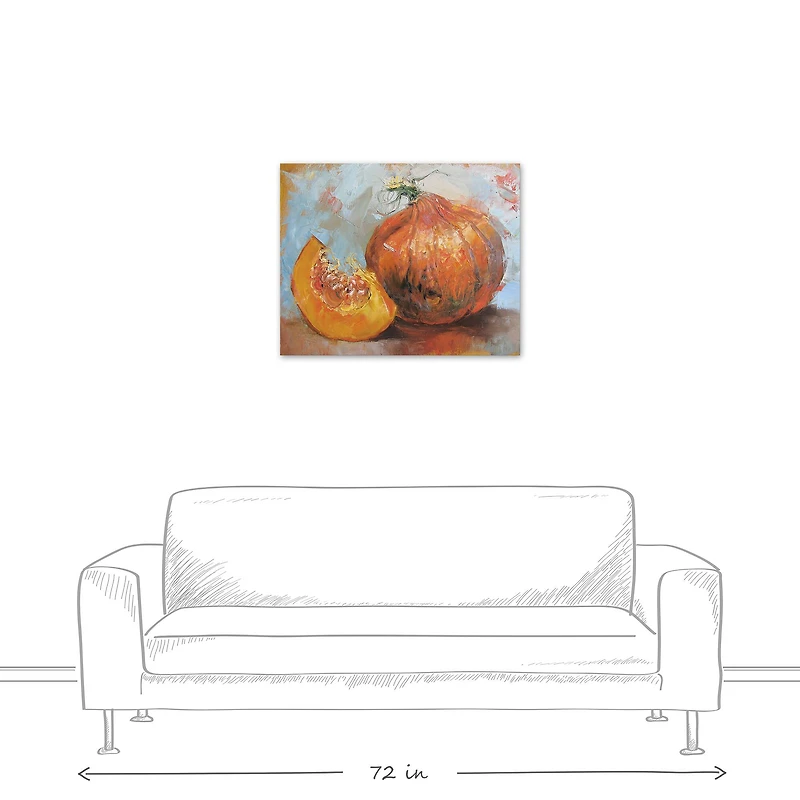 Pumpkin Still Life Canvas Wall Art