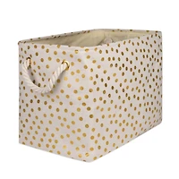 DII® Large Rectangle Gold Dots Polyester Bin