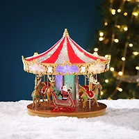 Mr. Christmas 12" Animated Crystal Very Merry Carousel