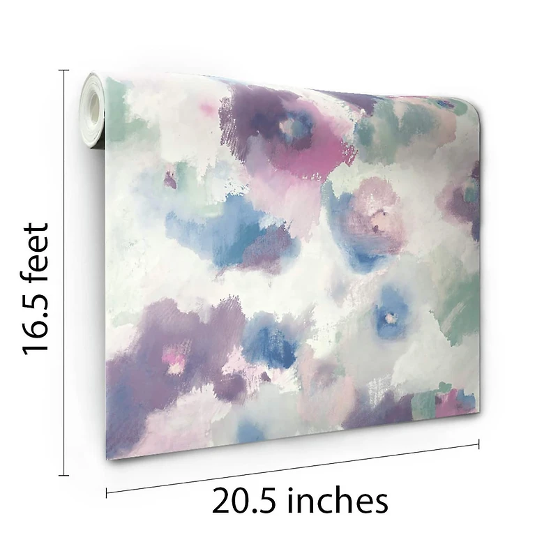 RoomMates Impressionist Floral Peel & Stick Wallpaper