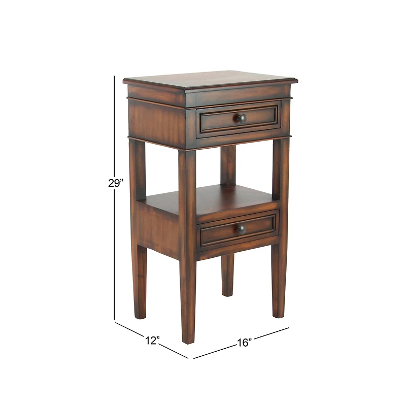 29" Pine Traditional Accent Table