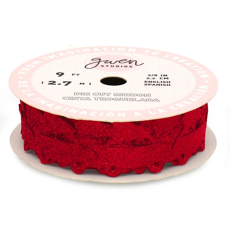 Gwen Studios 7/8" x 3yd. Die Cut Christmas Car Ribbon