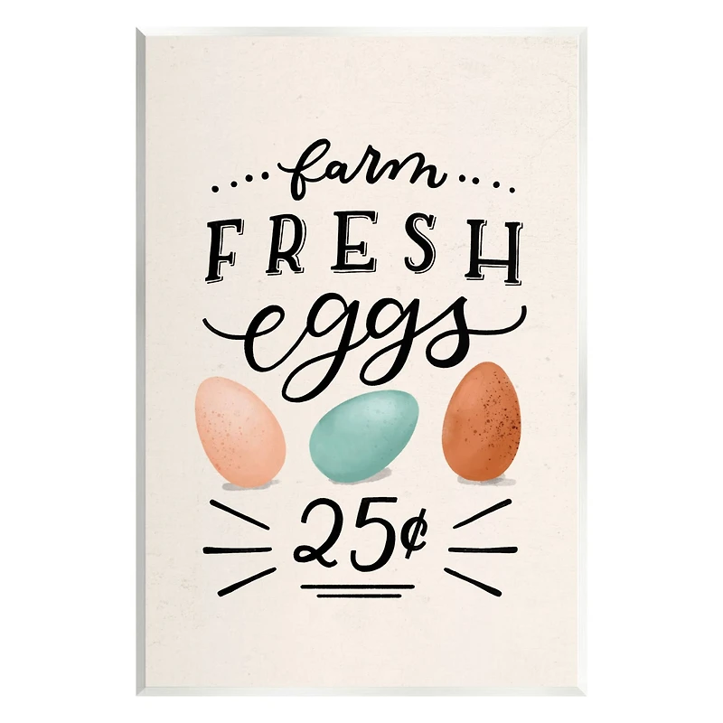 Stupell Industries Farm Fresh Eggs Sign Wall Plaque Art