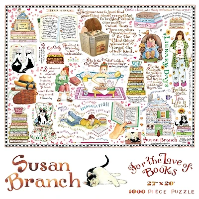 TF Publishing Books & Cats Susan Branch 1,000 Piece Jigsaw Puzzle