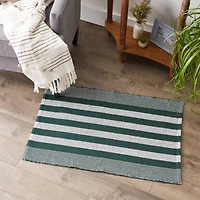 DII® Cabana Stripe Handwoven Recycled Yarn Rug