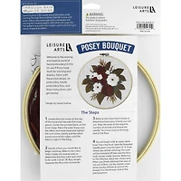 Leisure Arts Posey Bouquet Mini Maker Embroidery Kit 