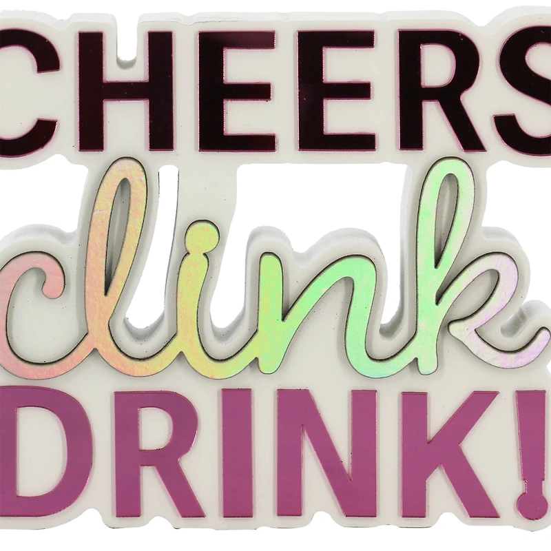 5" Cheers Clink Drink Tabletop Sign by Ashland®