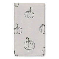 Give Thanks Gray Pumpkin Tea Towel Set