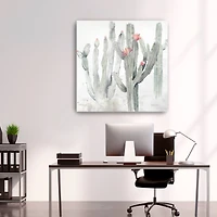 Cactus Garden Gray Blush II Canvas Giclee