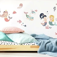 RoomMates Sweet Pastel Mermaids Peel & Stick Wall Decals
