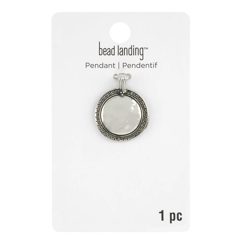 Hammered Metal Circle Pendant by Bead Landing™
