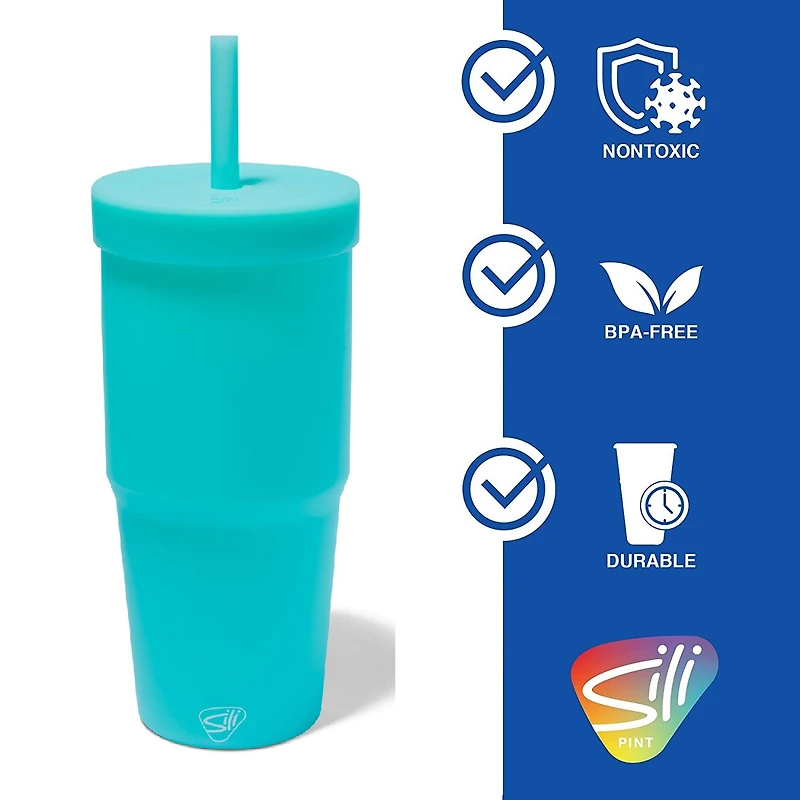 Silipint® 32oz. Silicone Tumbler with Straw