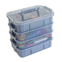 Everything Mary Four Tray Plastic Storage Organizer