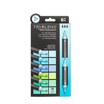Spectrum Noir™ TriBlend™ Coastal Blends Brush Marker Set