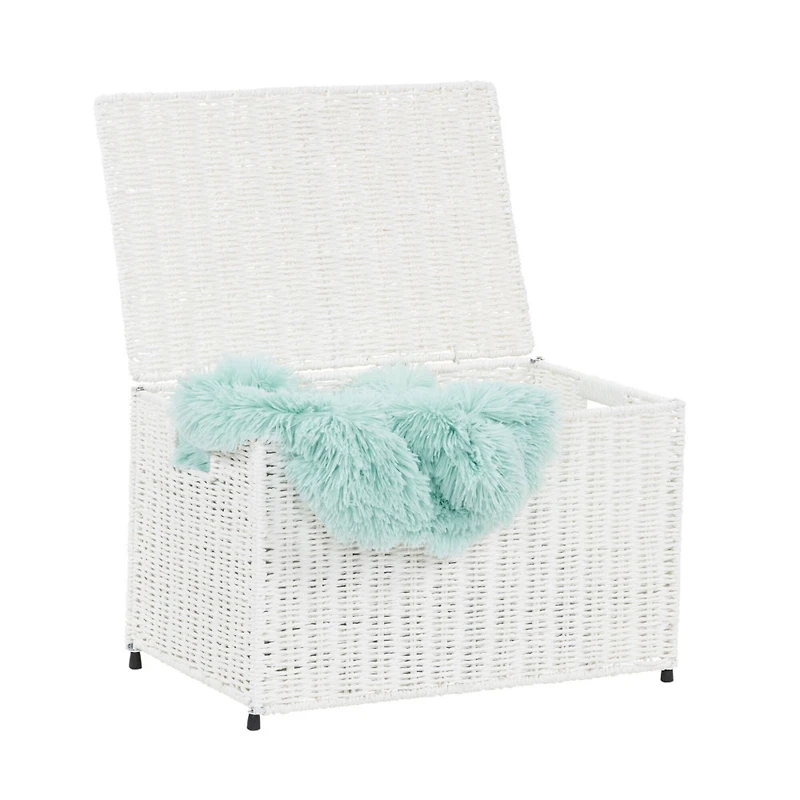 Household Essentials 19" White Woven Sturge Chest