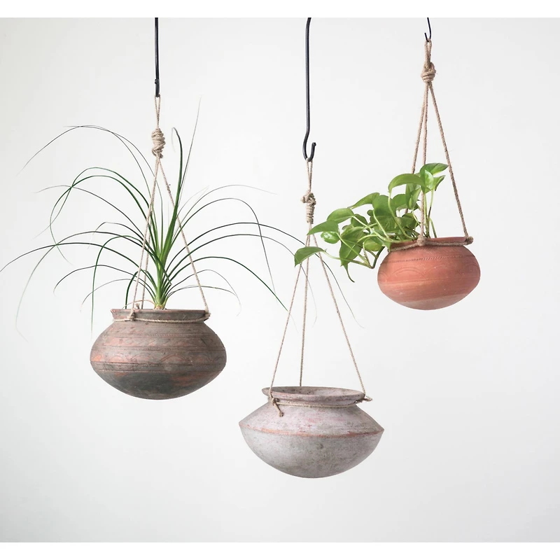 Hello Honey® Hanging Clay Pot Set
