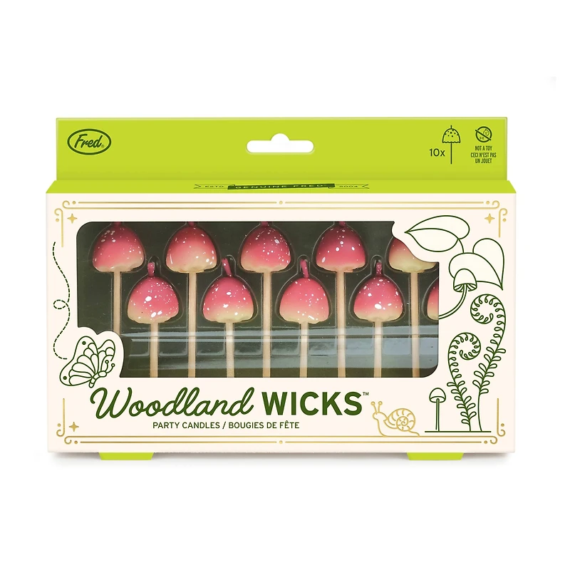 Fred® Woodland Wicks™ Mushroom Party Candles, 10ct.