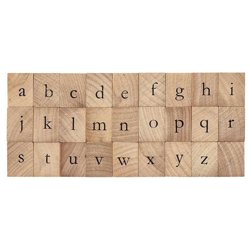 12 Pack: Lowercase Alphabet Wood Stamp Set by Recollections™