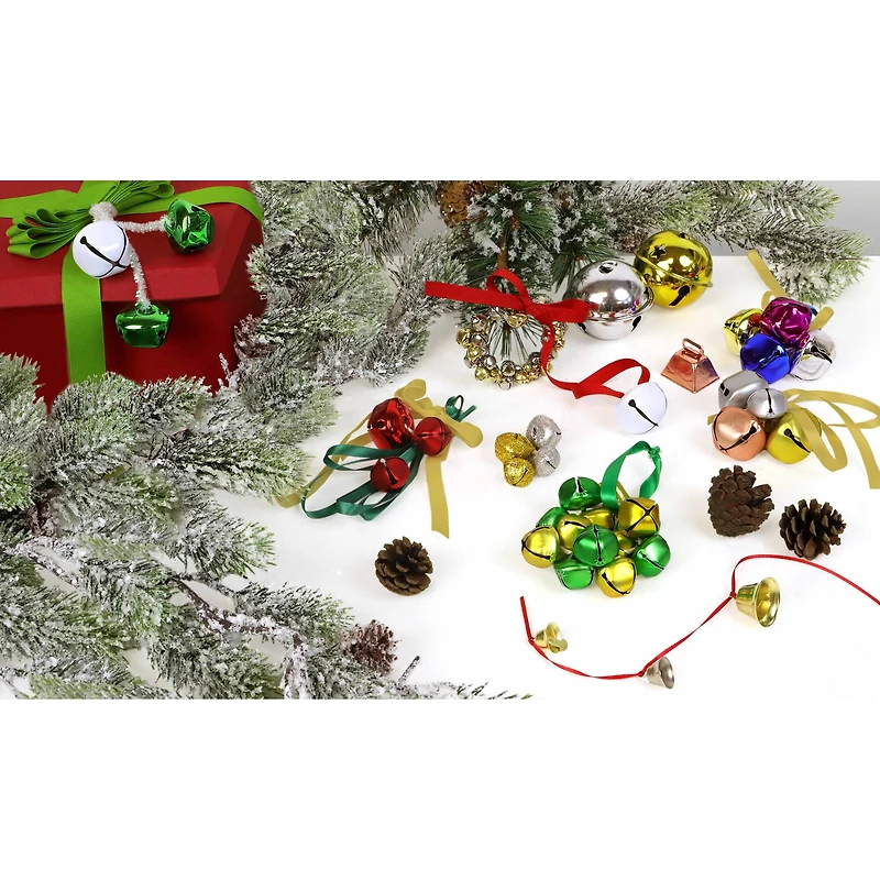 Essentials by Leisure Arts 1.38" Traditional Christmas Jingle Bells, 8ct.