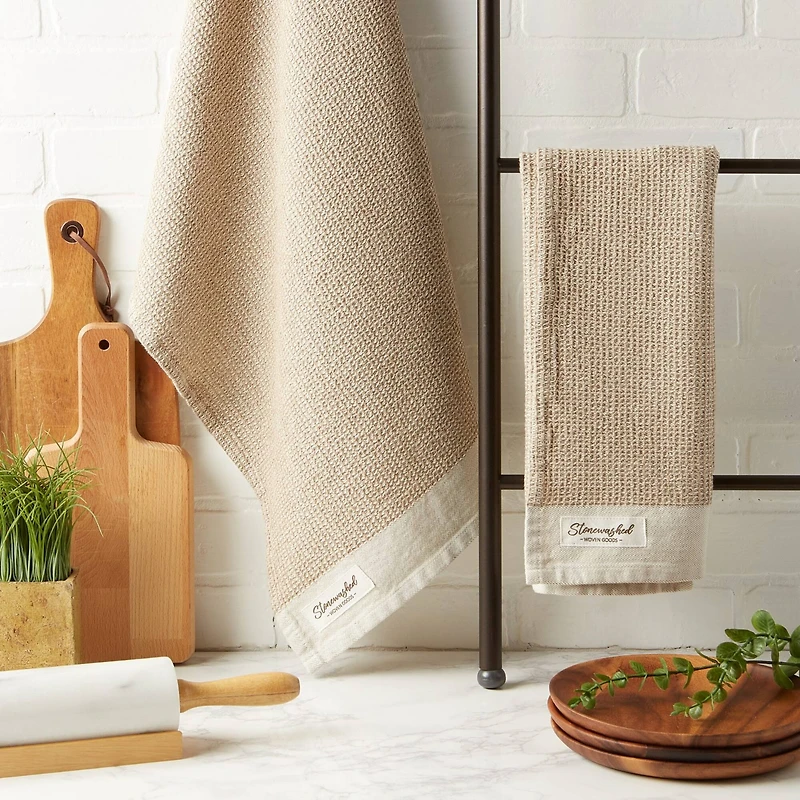 DII® Café Washed Waffle Woven Dishtowel, 2ct.