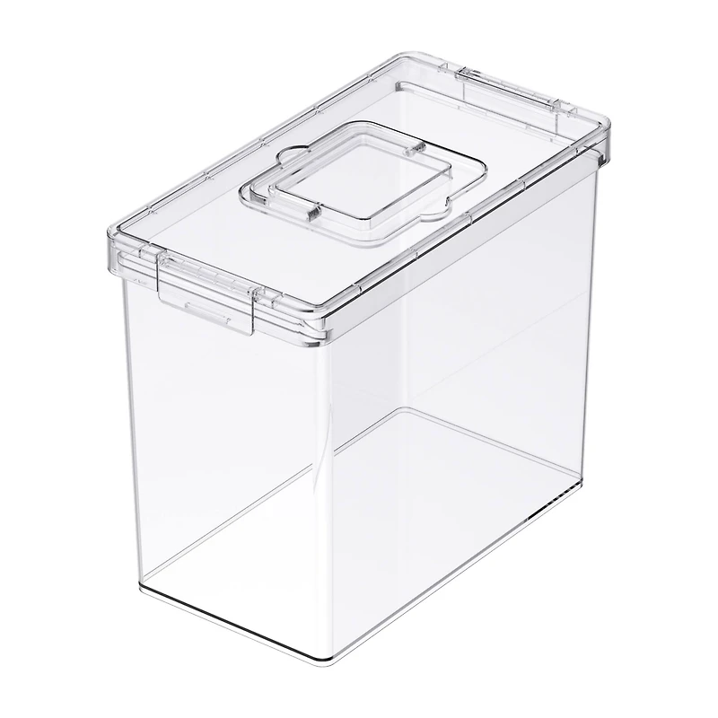 Clear Letter File Storage Case with Top Handle by Simply Tidy®