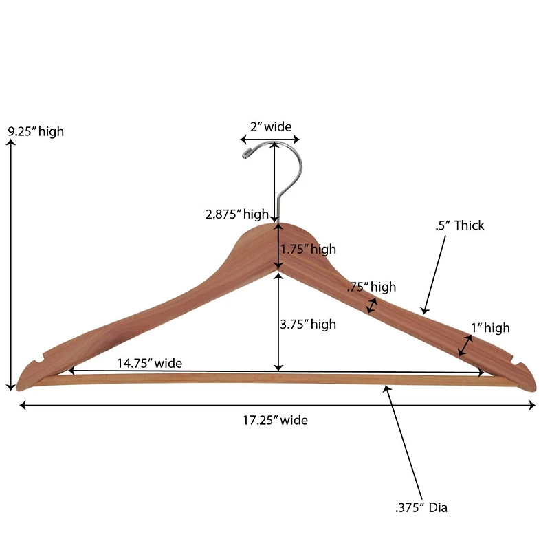 Household Essentials Cedar Coat Hanger Set