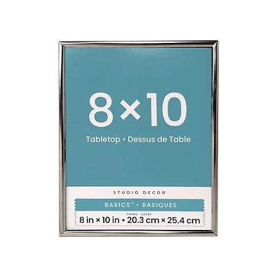 Basics™ 8" x 10" Silver Rounded Metal Frame by Studio Décor®