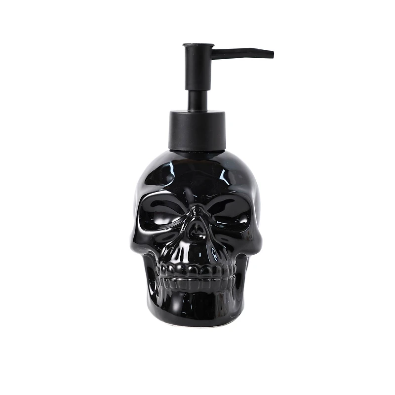 8.25oz. Black Ceramic Skull Hand Soap Dispenser by Ashland®
