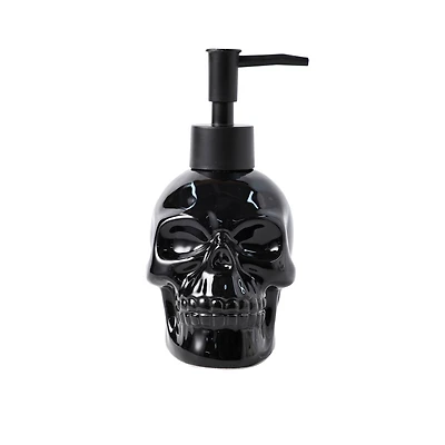 8.25oz. Black Ceramic Skull Hand Soap Dispenser by Ashland®