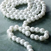 White Pearl Round Beads, 8mm by Bead Landing™