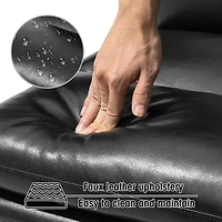 Glitzhome® Modern Thick Leatherette Accent Chair