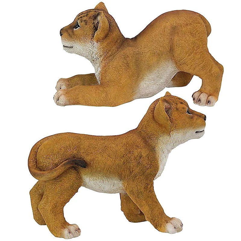 Design Toscano Lion Cubs of the Sahara Animal Statue Set