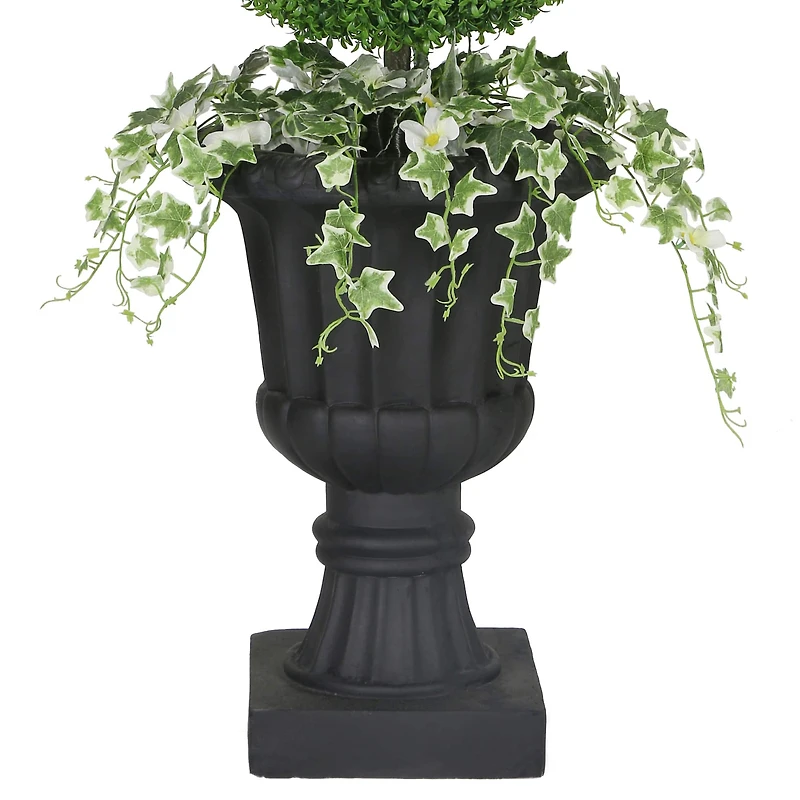 3.5ft. Topiary Boxwood Artificial Tree in Decorative Urn