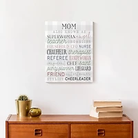 Mom Words Canvas Wall Art