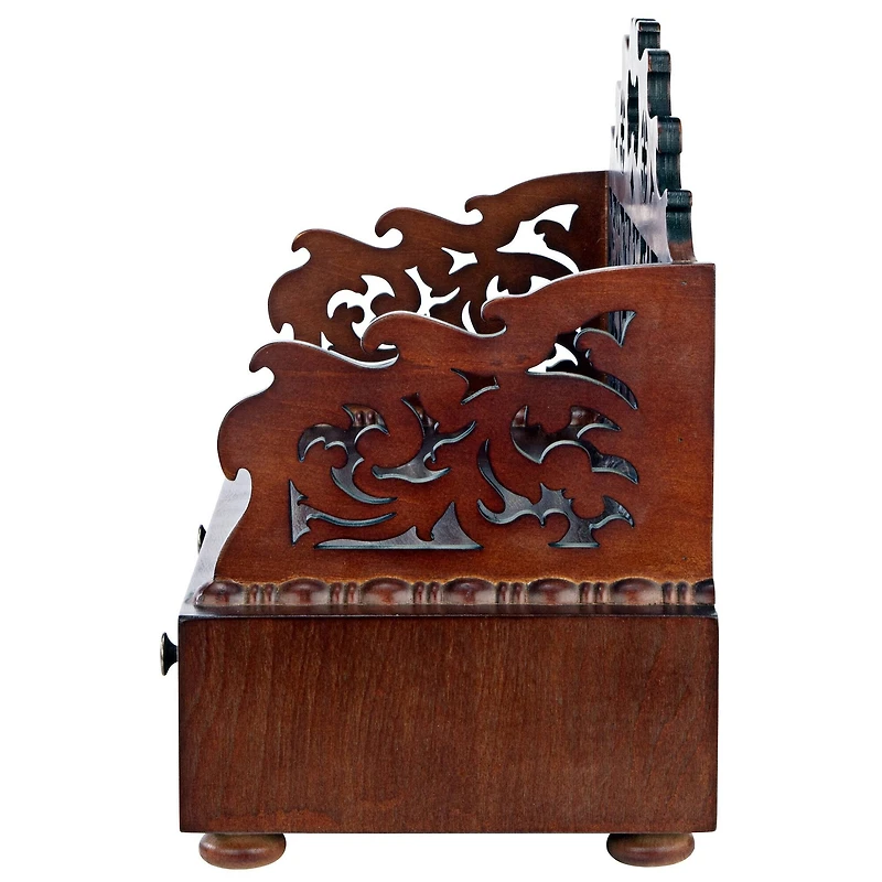 18" Antiquarian Floral Tracery Desktop Book Organizer