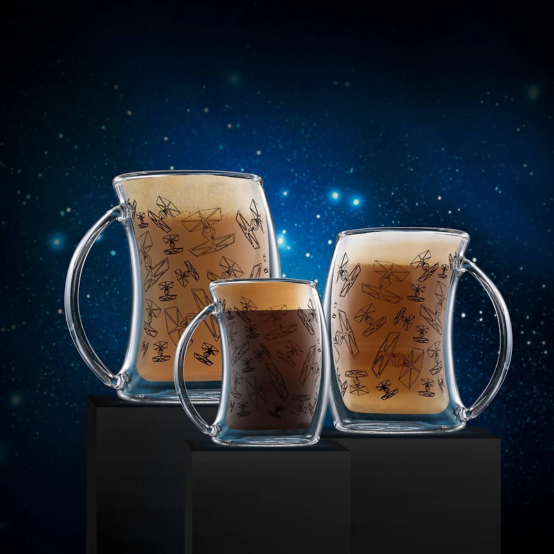JoyJolt® Star Wars™ TIE Fighter™ 10oz. Double Wall Glass Mugs, 2ct.