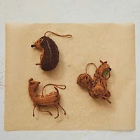 Hello Honey® Handmade Wool Felt & Wire Woodland Animal Ornament Set