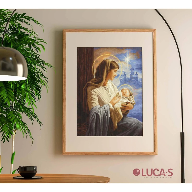 Luca-S Saint Mary and The Child Counted Cross Stitch Kit